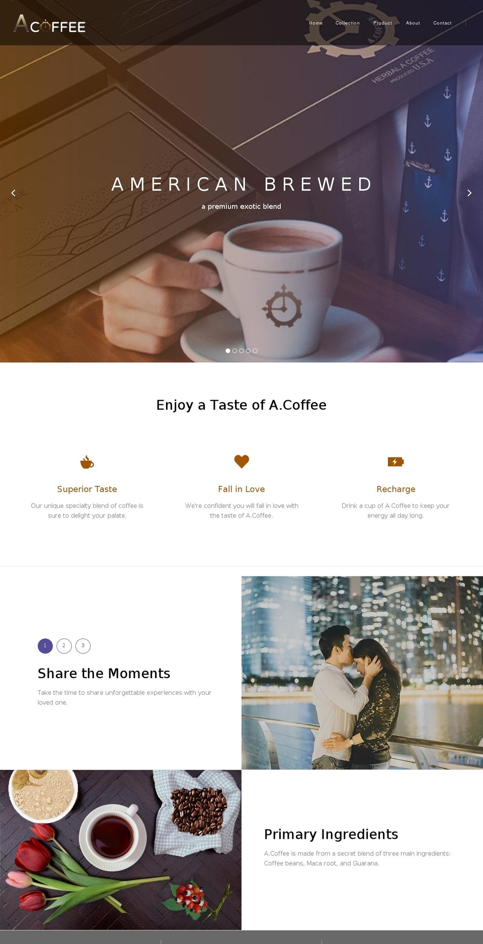 acoffeeus.com — Shopify storefront screenshot