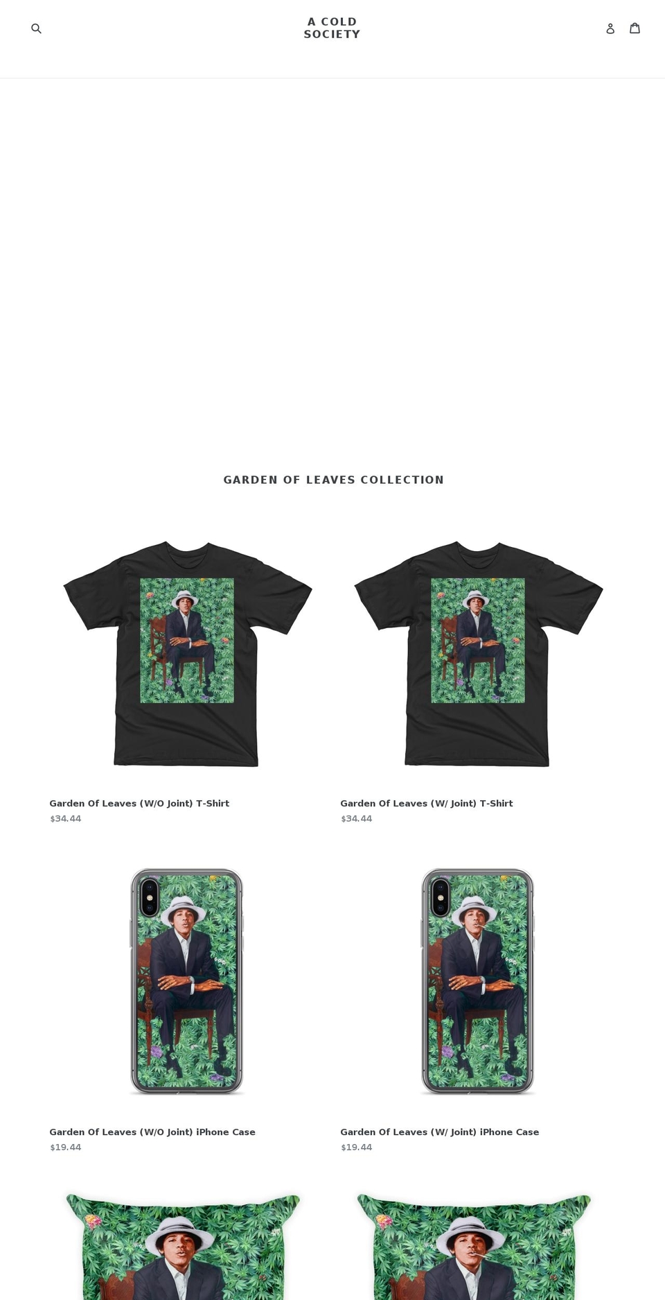 acoldsociety.com — Shopify storefront screenshot