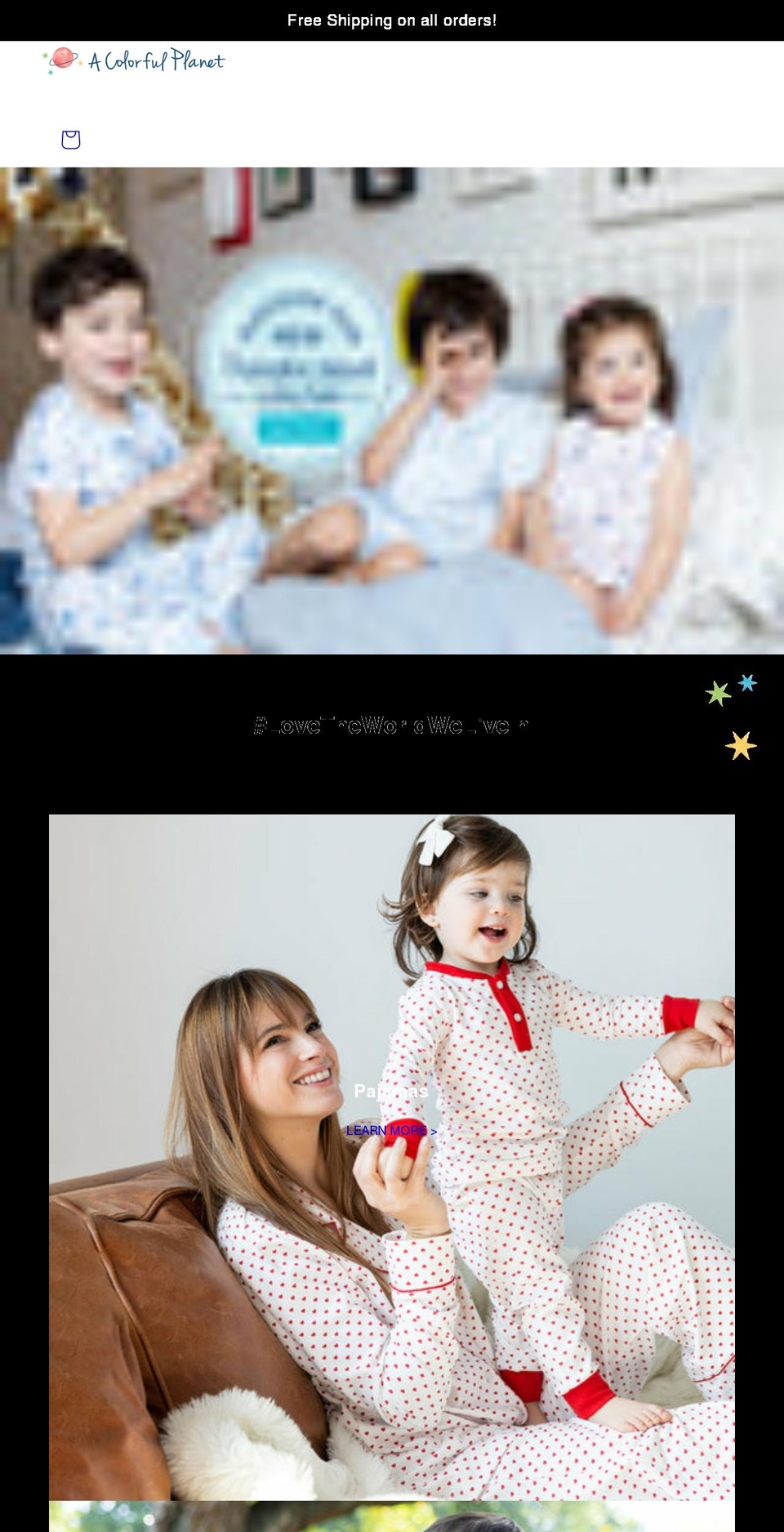 acolorfulplanet.com shopify website screenshot