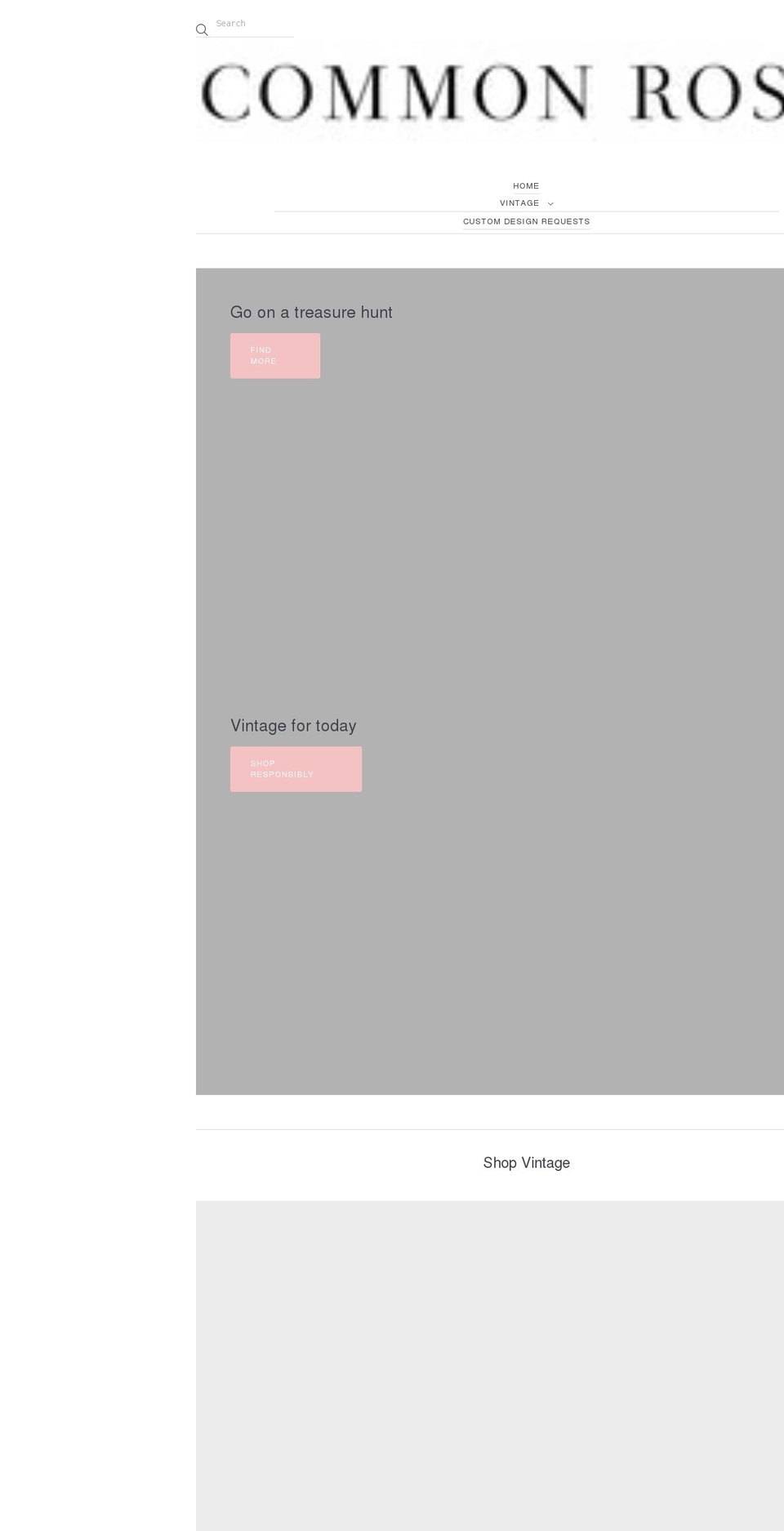 acommonrose.com shopify website screenshot