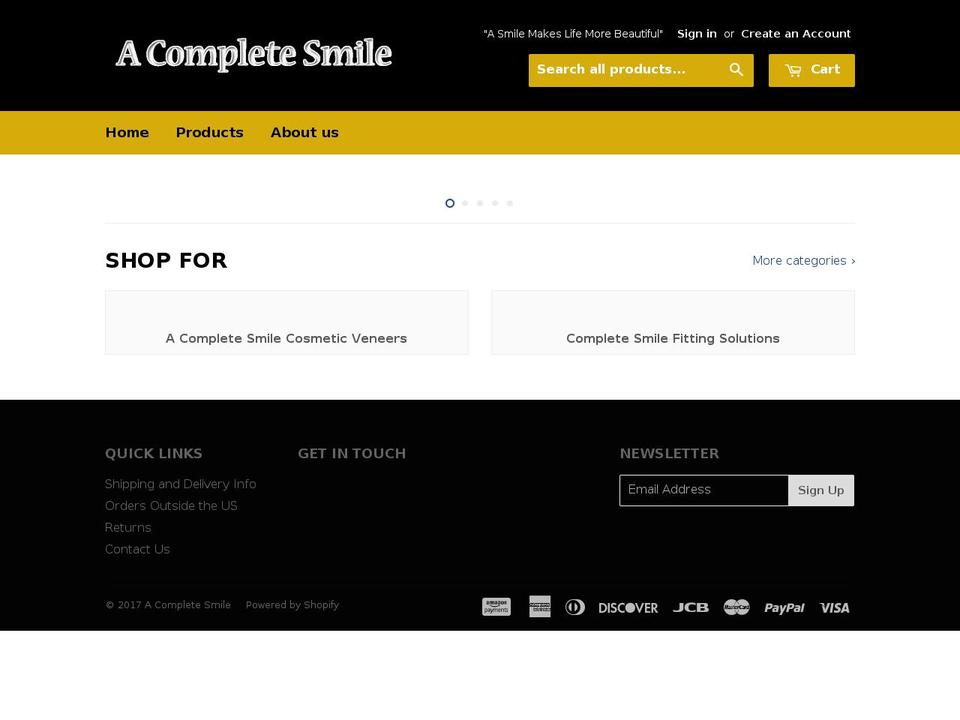 acompletesmile.com shopify website screenshot