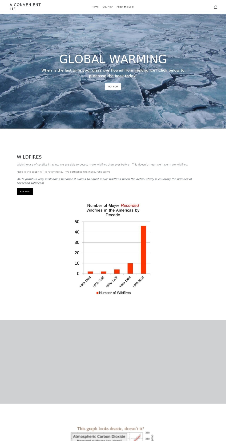aconvenientlieglobalwarming.com — Shopify storefront screenshot