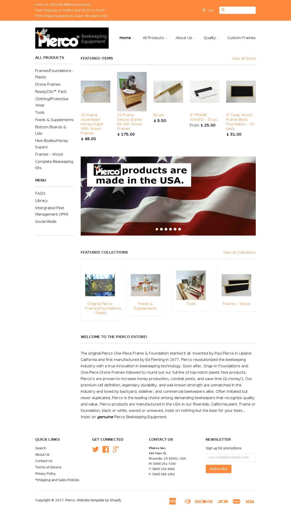 acornbeekeeping.com shopify website screenshot