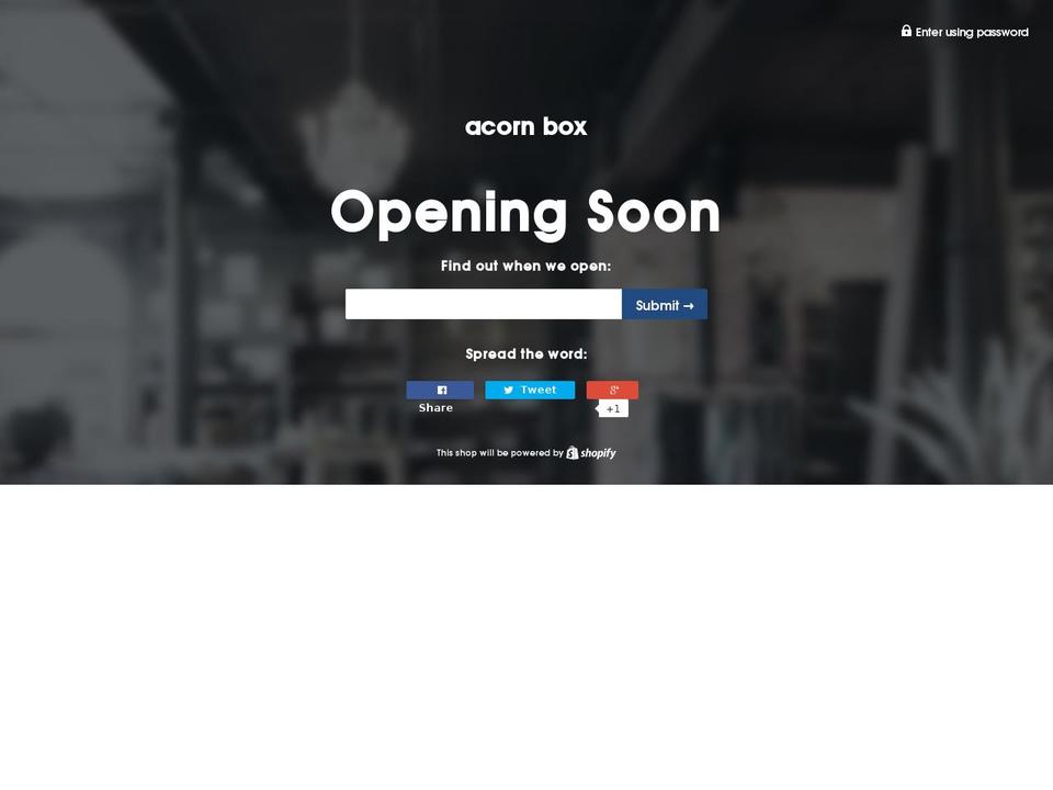 acornbox.net shopify website screenshot