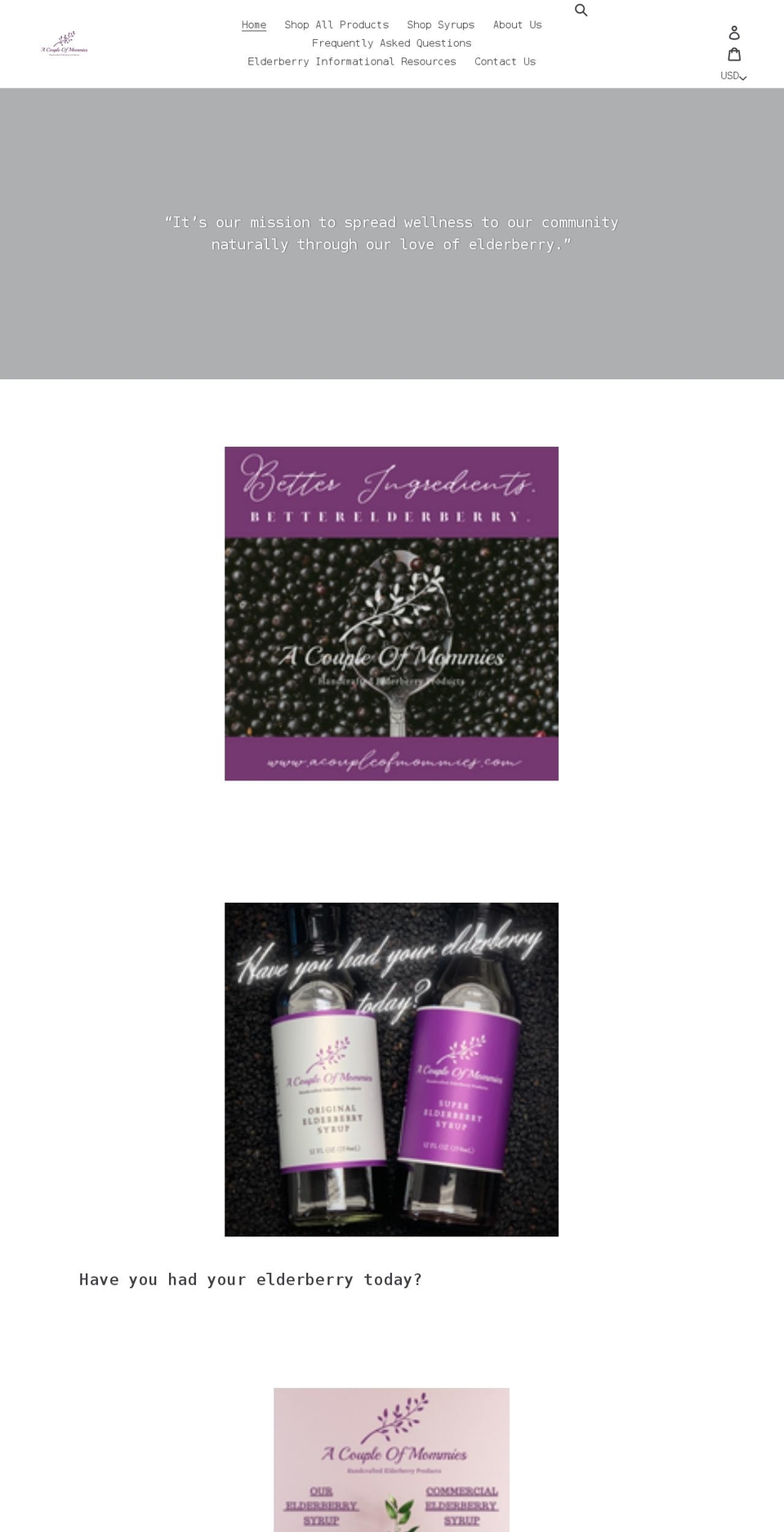 acoupleofmommies.com shopify website screenshot