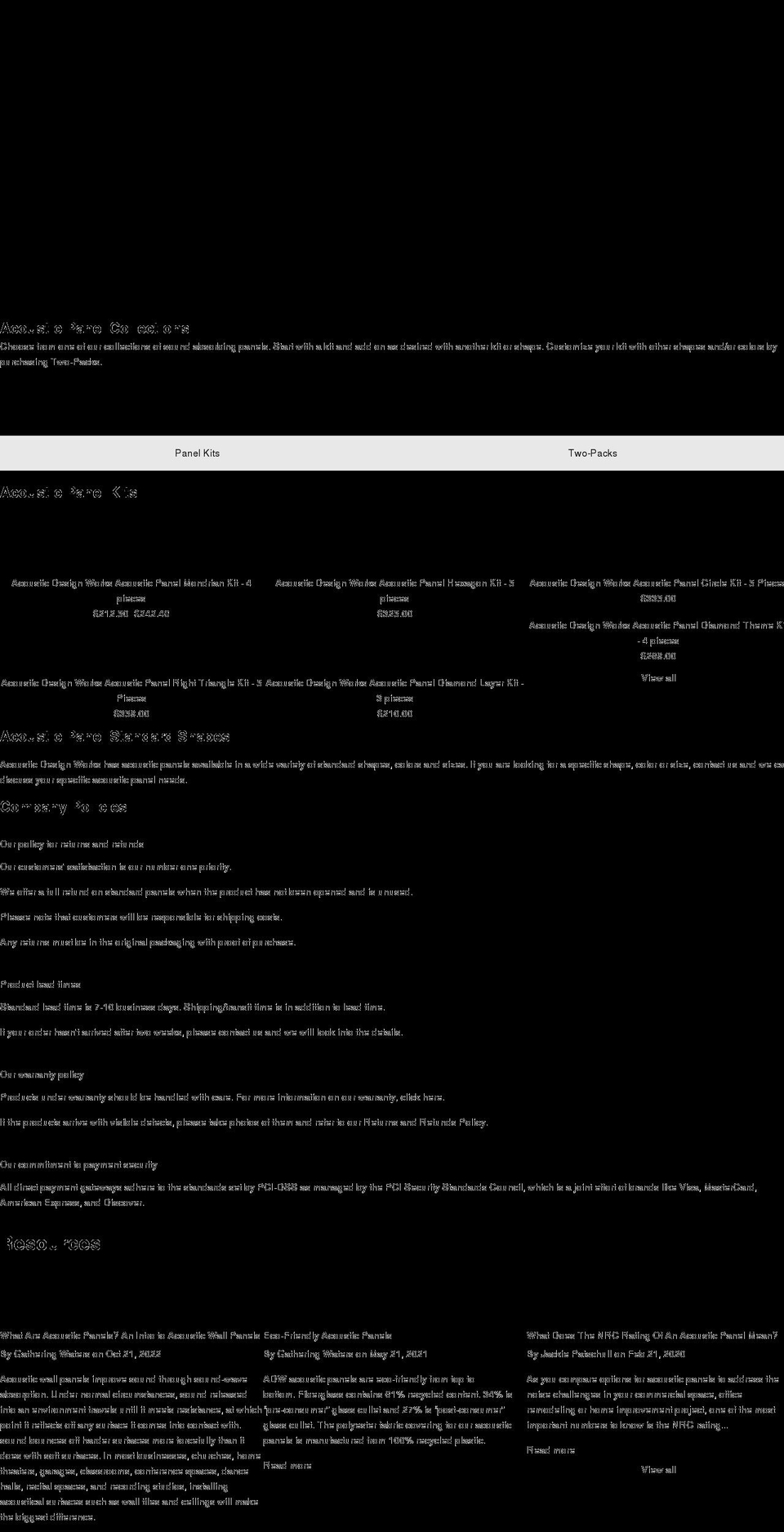 acousticdesignworks.com shopify website screenshot