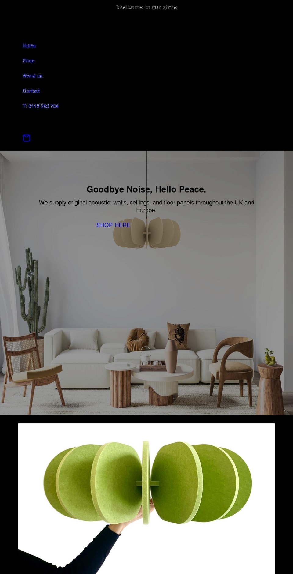 acousticpanelsdirect.com shopify website screenshot