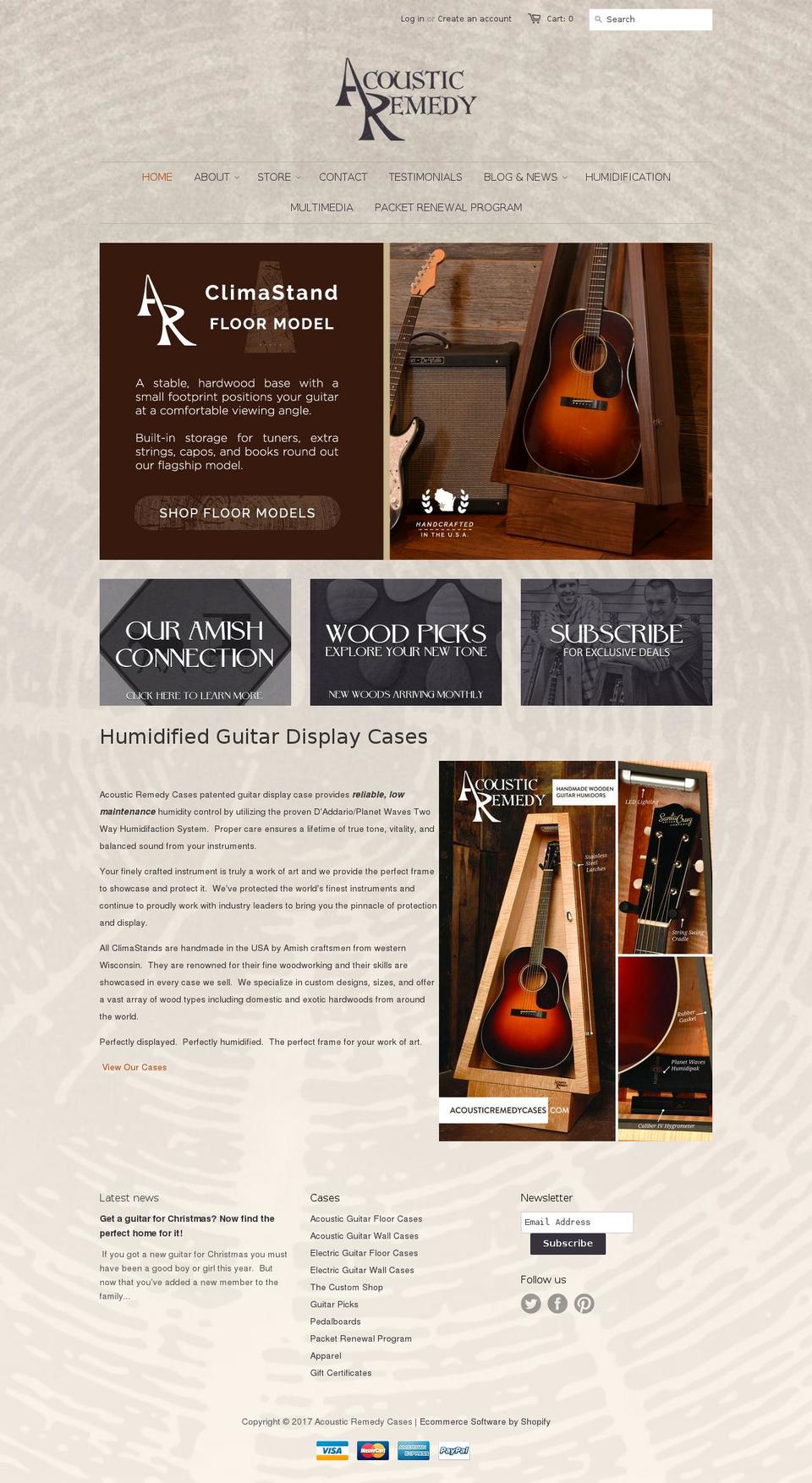 acousticremedycases.com shopify website screenshot