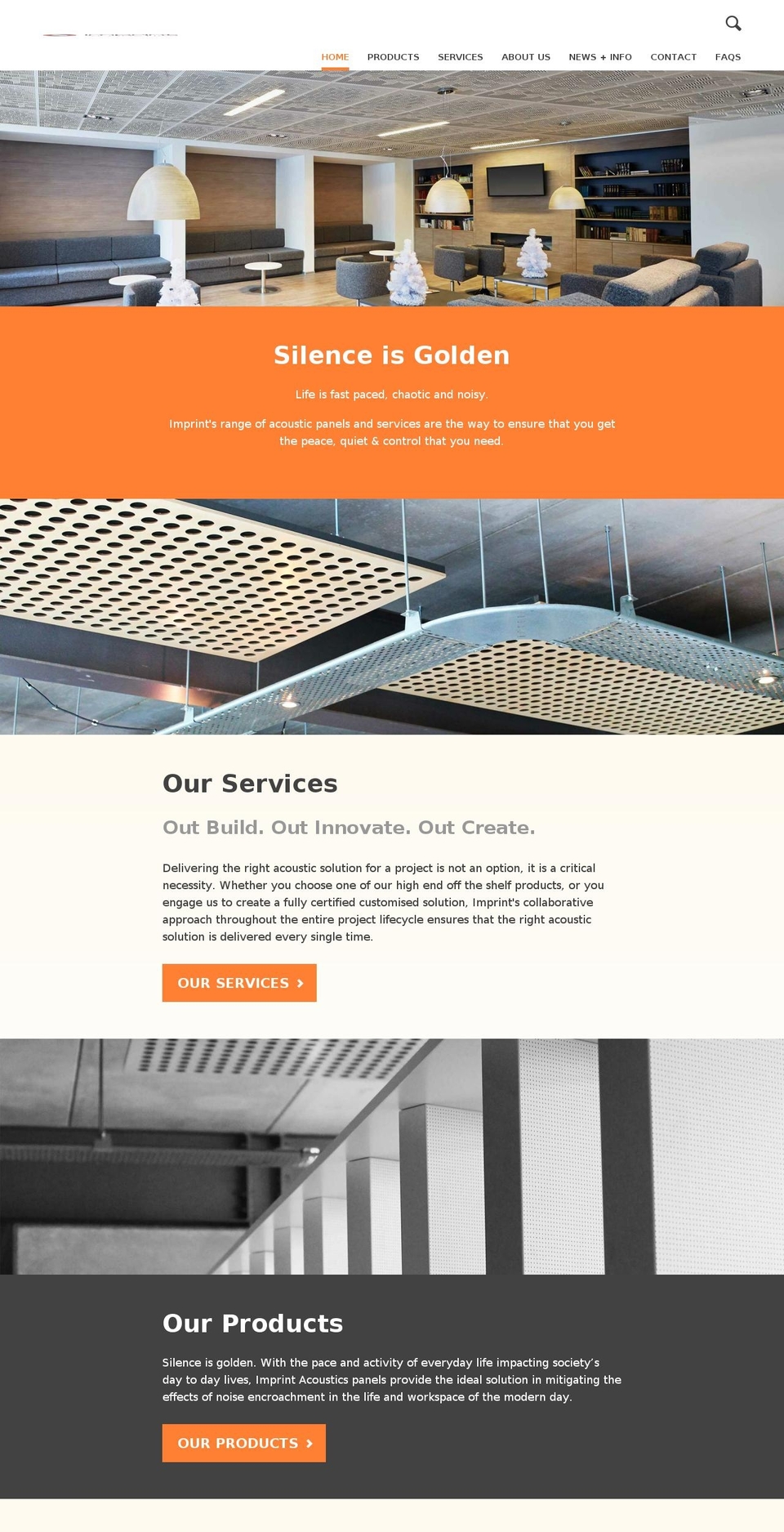 acousticsbyimprint.com shopify website screenshot