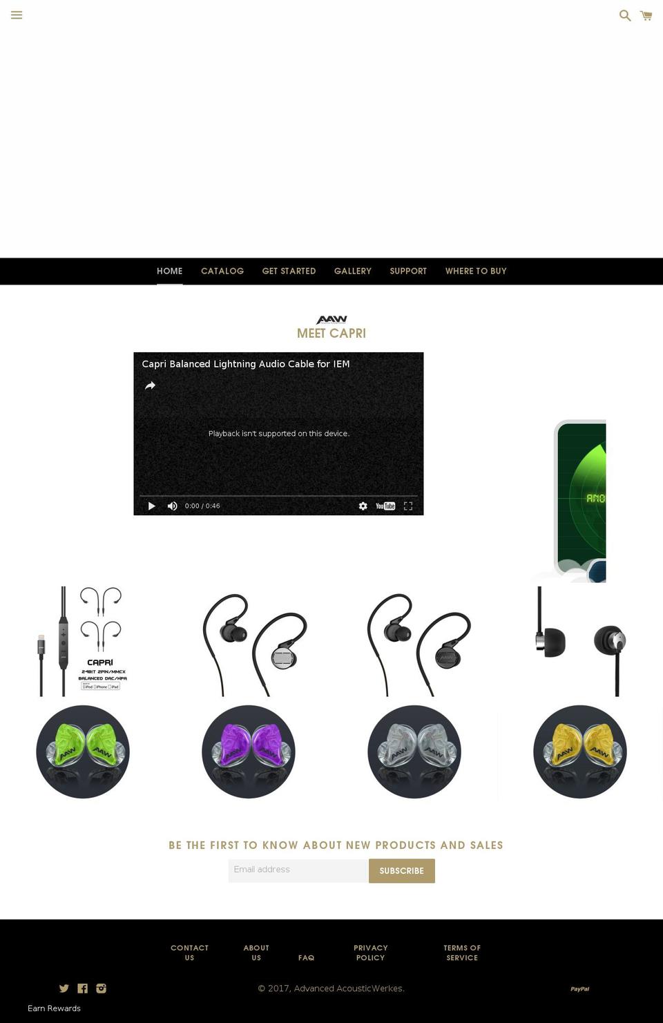 acousticwerkes.com shopify website screenshot