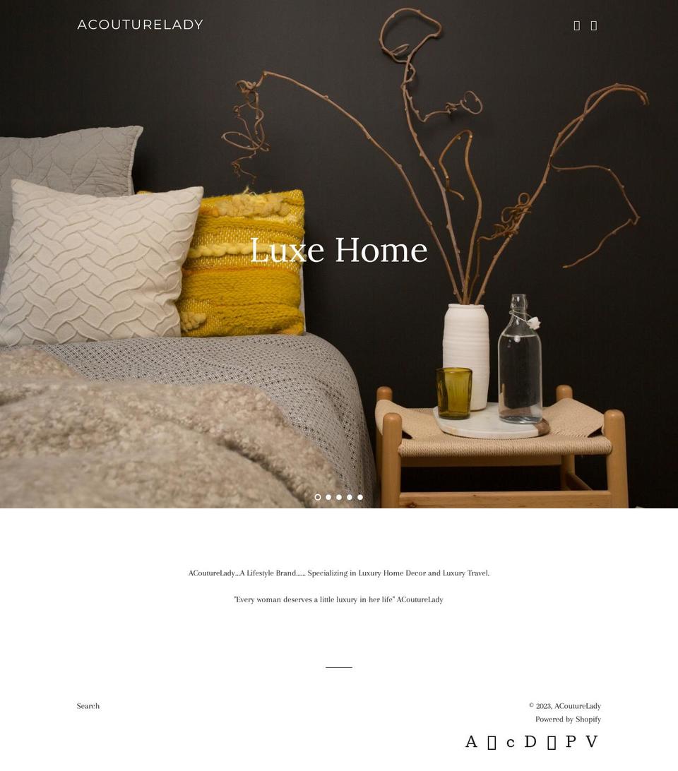 acouturelady.com shopify website screenshot
