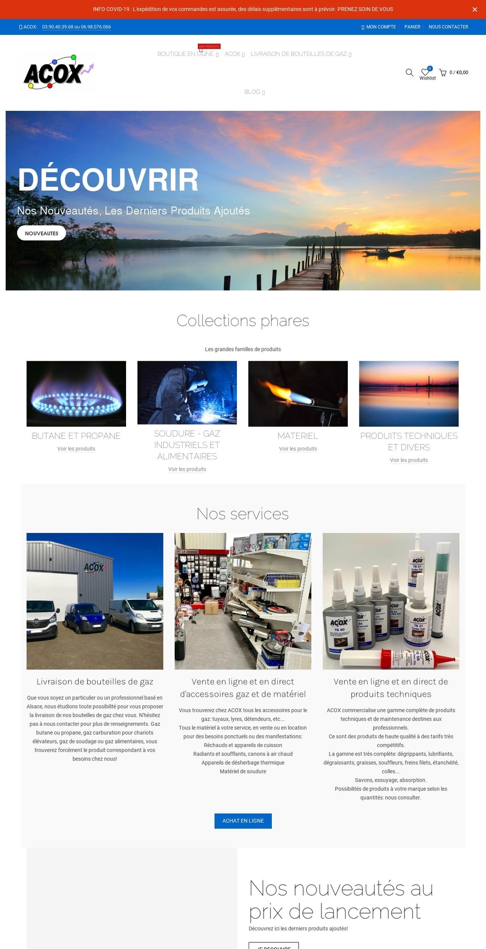 acox.fr shopify website screenshot