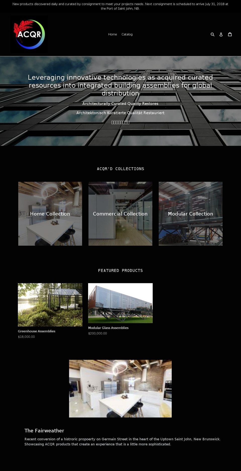 acqr.ca shopify website screenshot