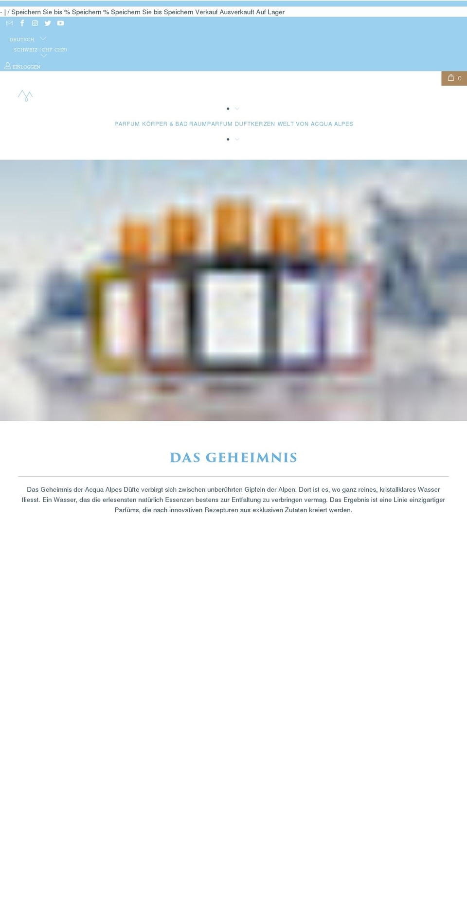 acquaalpes.ch shopify website screenshot