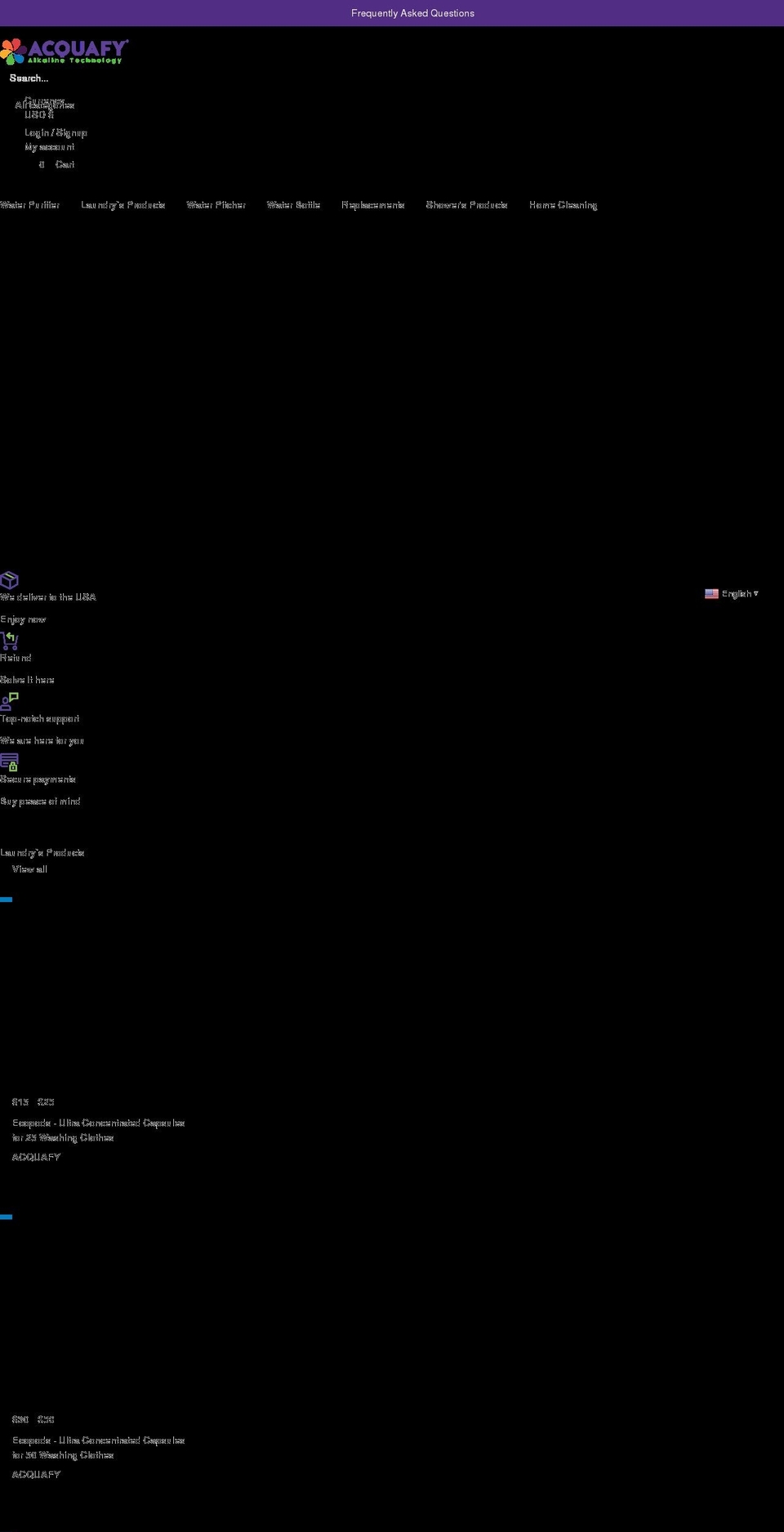 acquafy.com shopify website screenshot