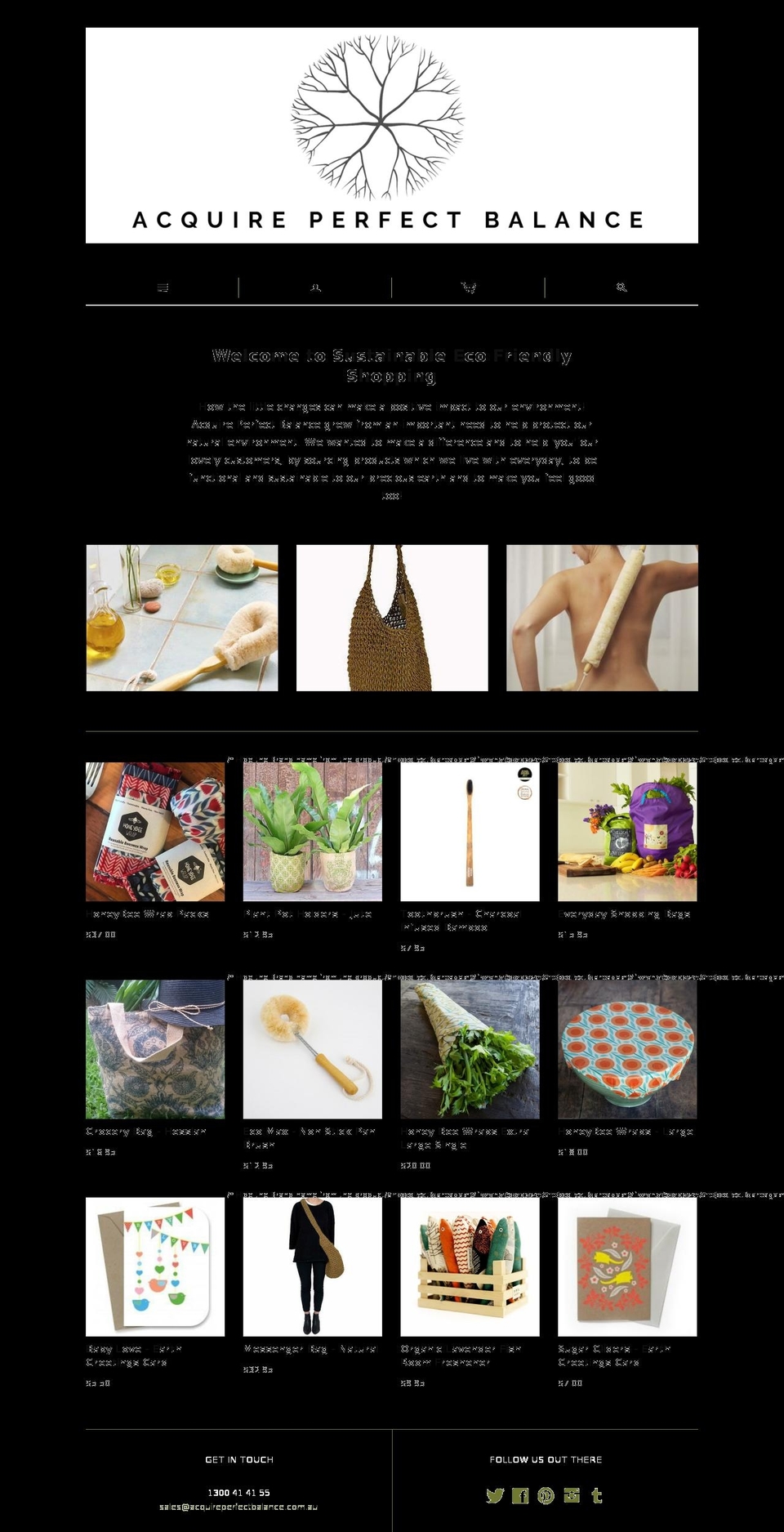 acquireperfectbalance.net shopify website screenshot