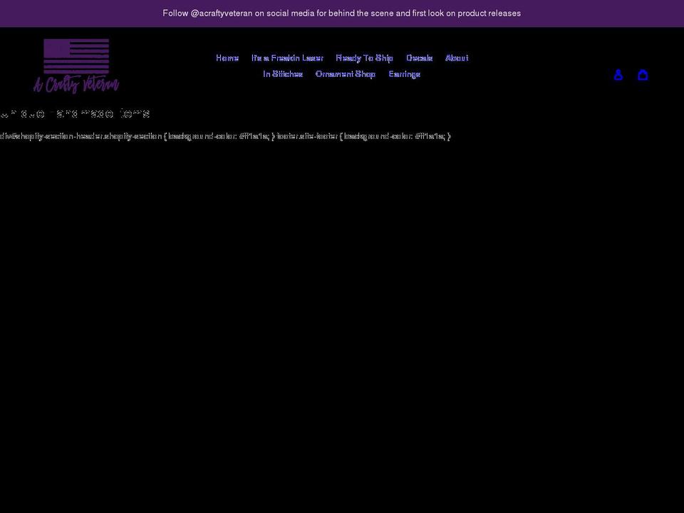 acraftyveteran.com shopify website screenshot