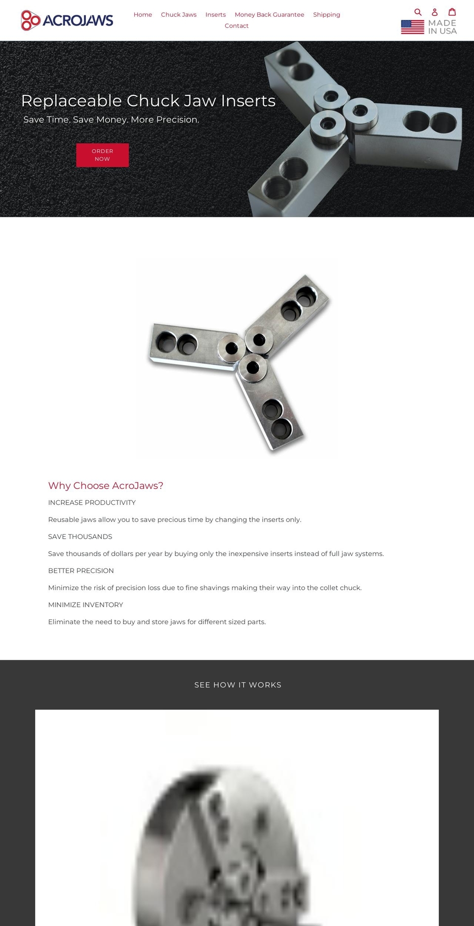 acrojaws.com shopify website screenshot