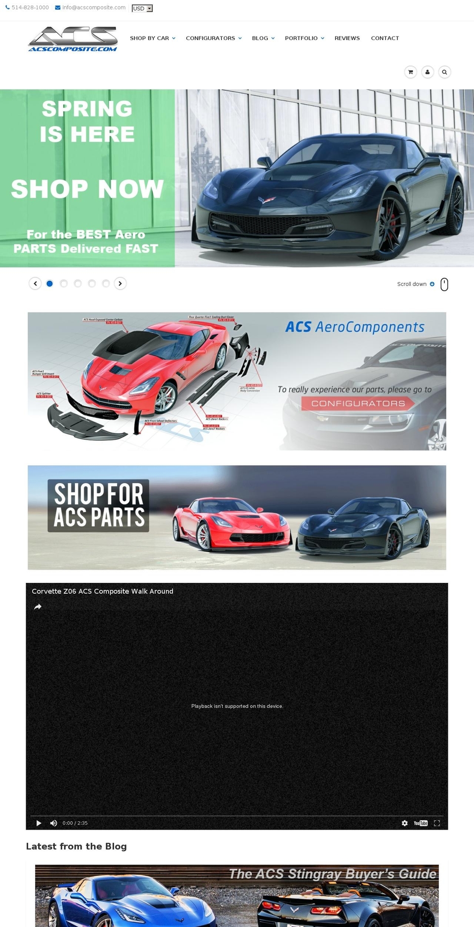 acscomposite.com shopify website screenshot