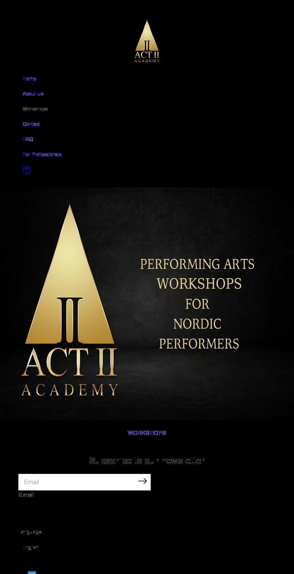 act2academy.com shopify website screenshot