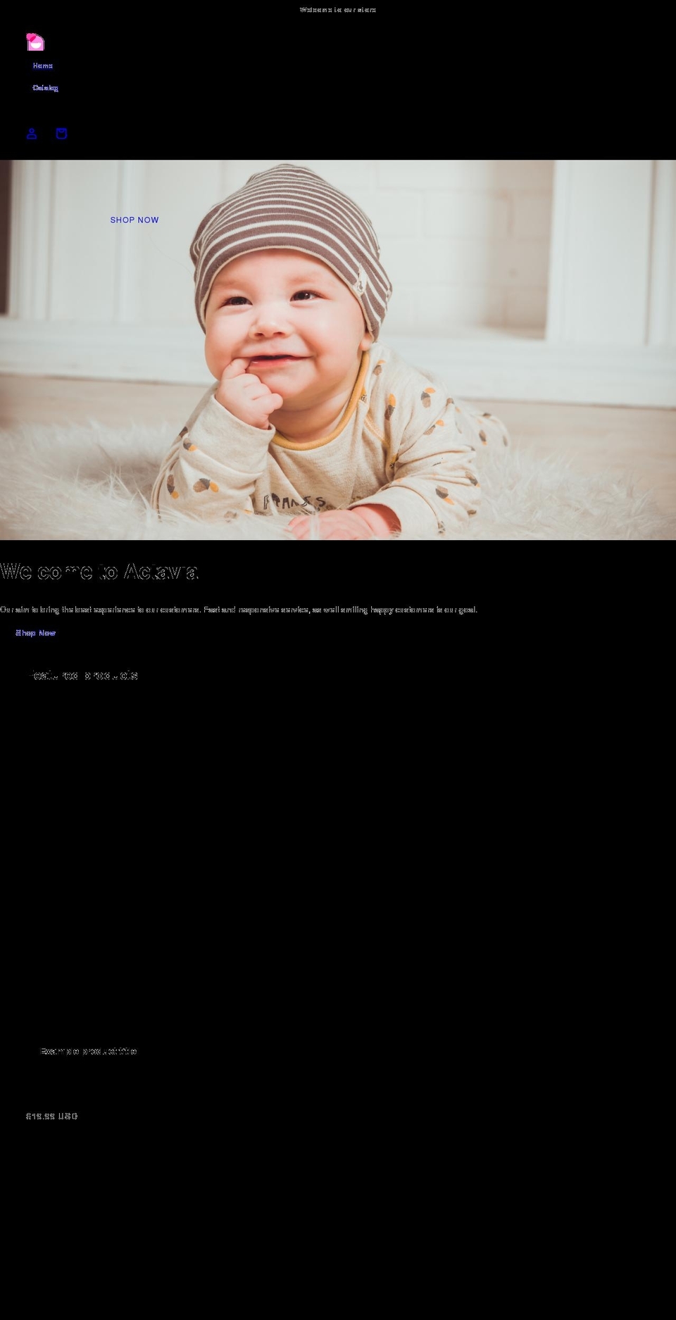 actavia.net shopify website screenshot