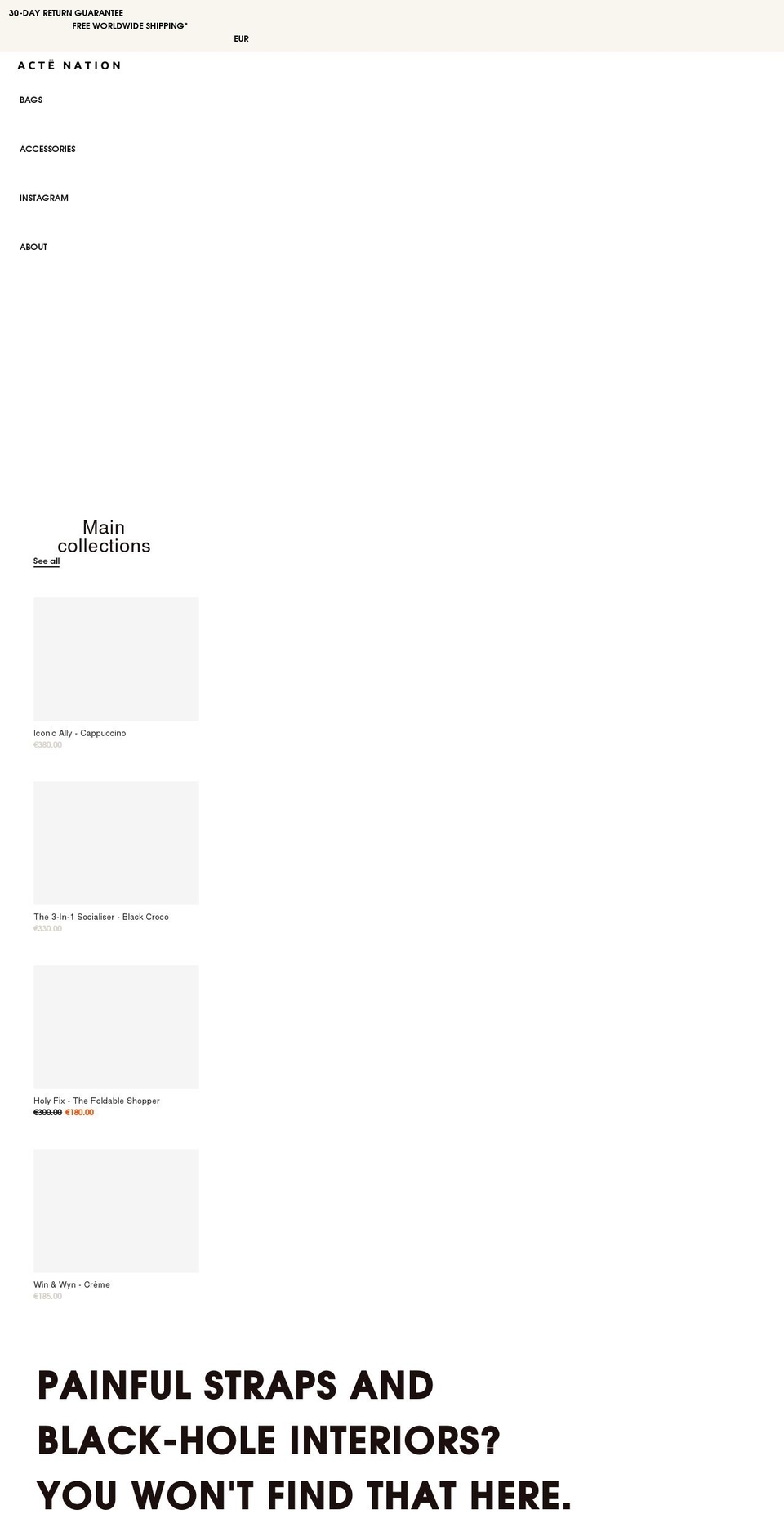 acte-nation.com — Shopify storefront screenshot