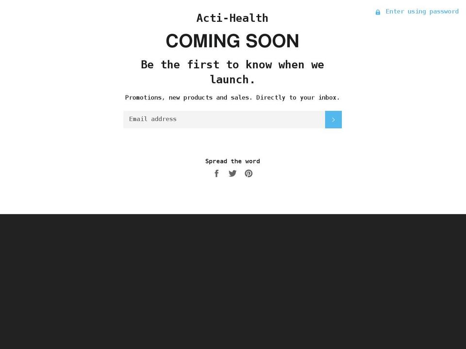 acti-health.com shopify website screenshot