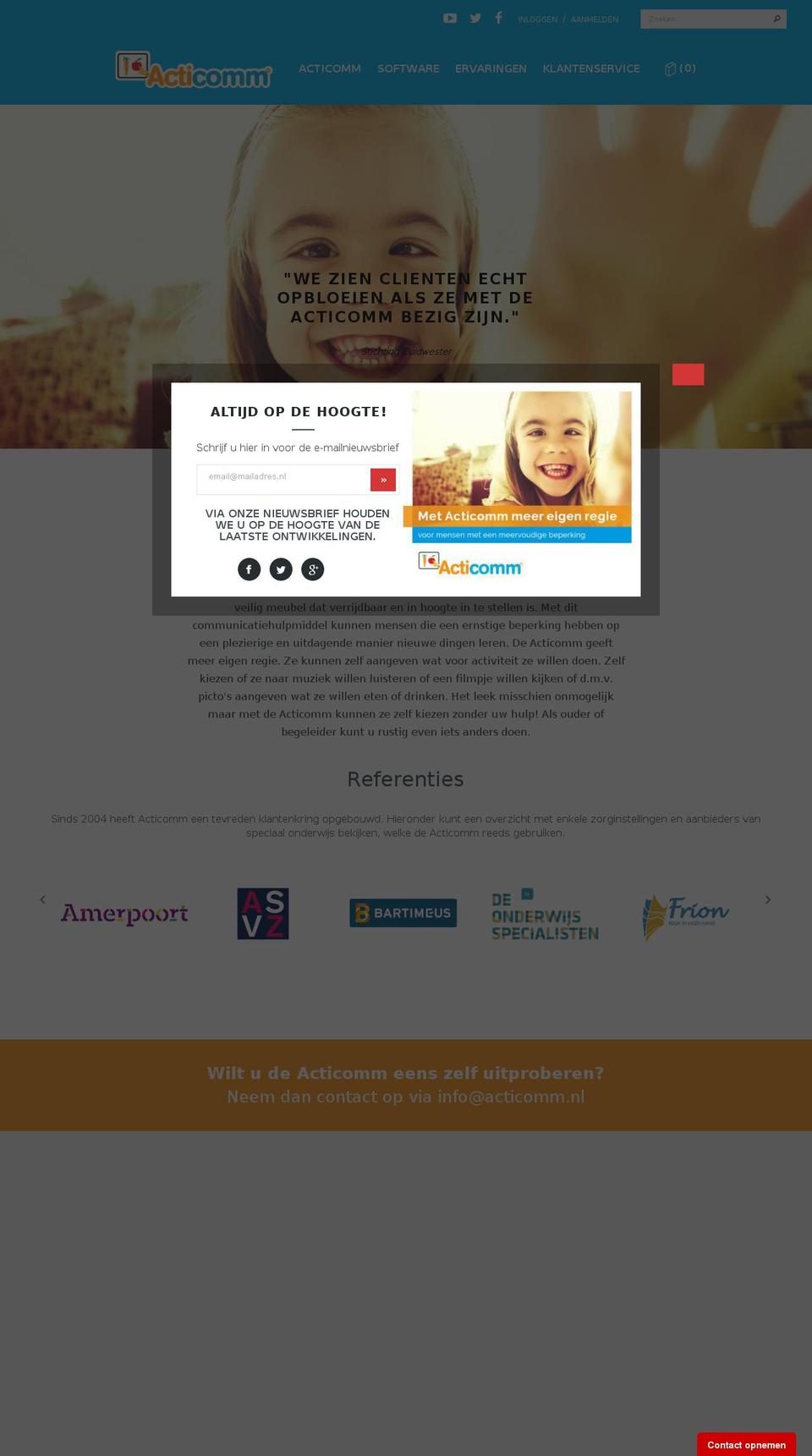 Avenue Shopify theme site example acticomm.nl