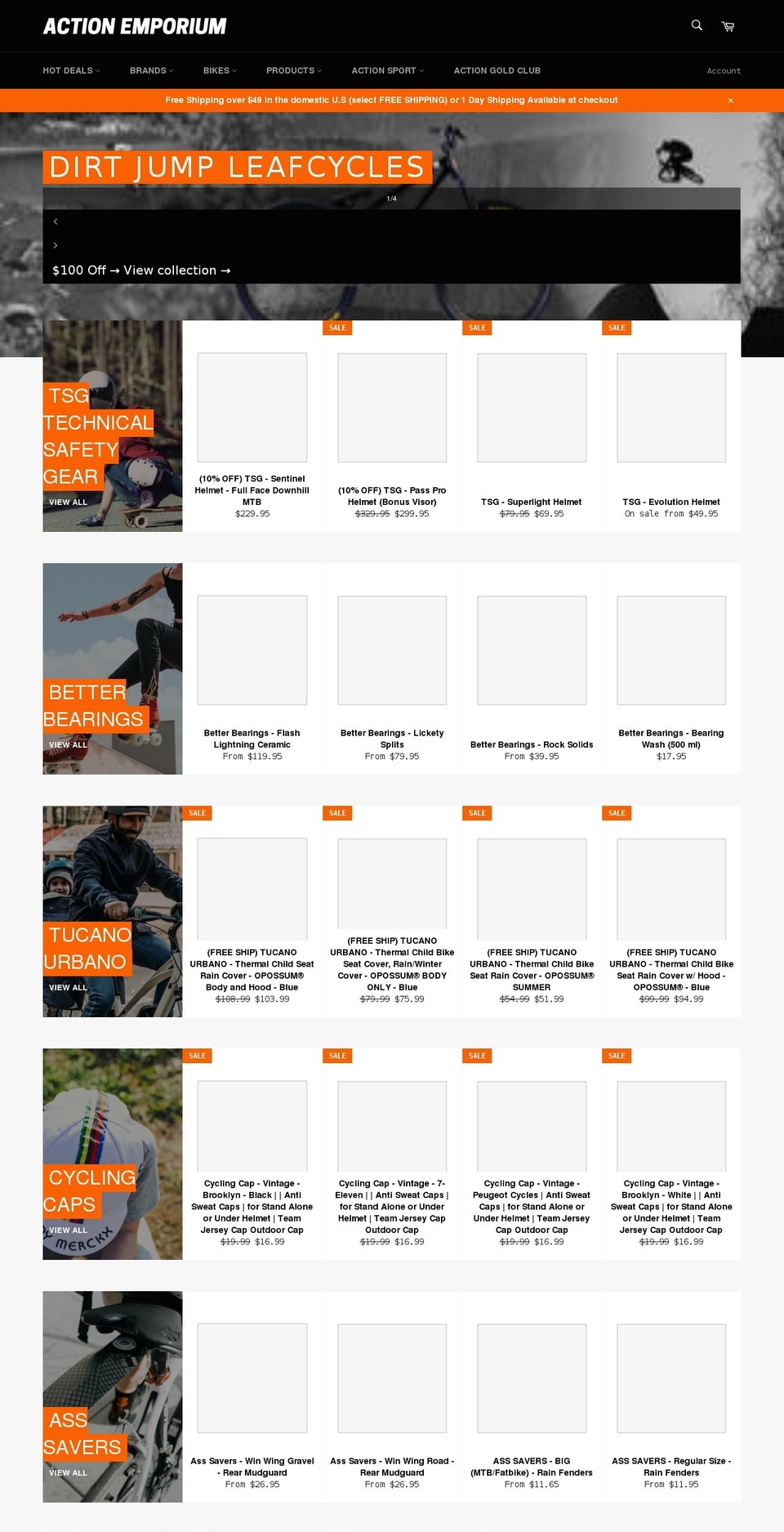 action-emporium.com shopify website screenshot