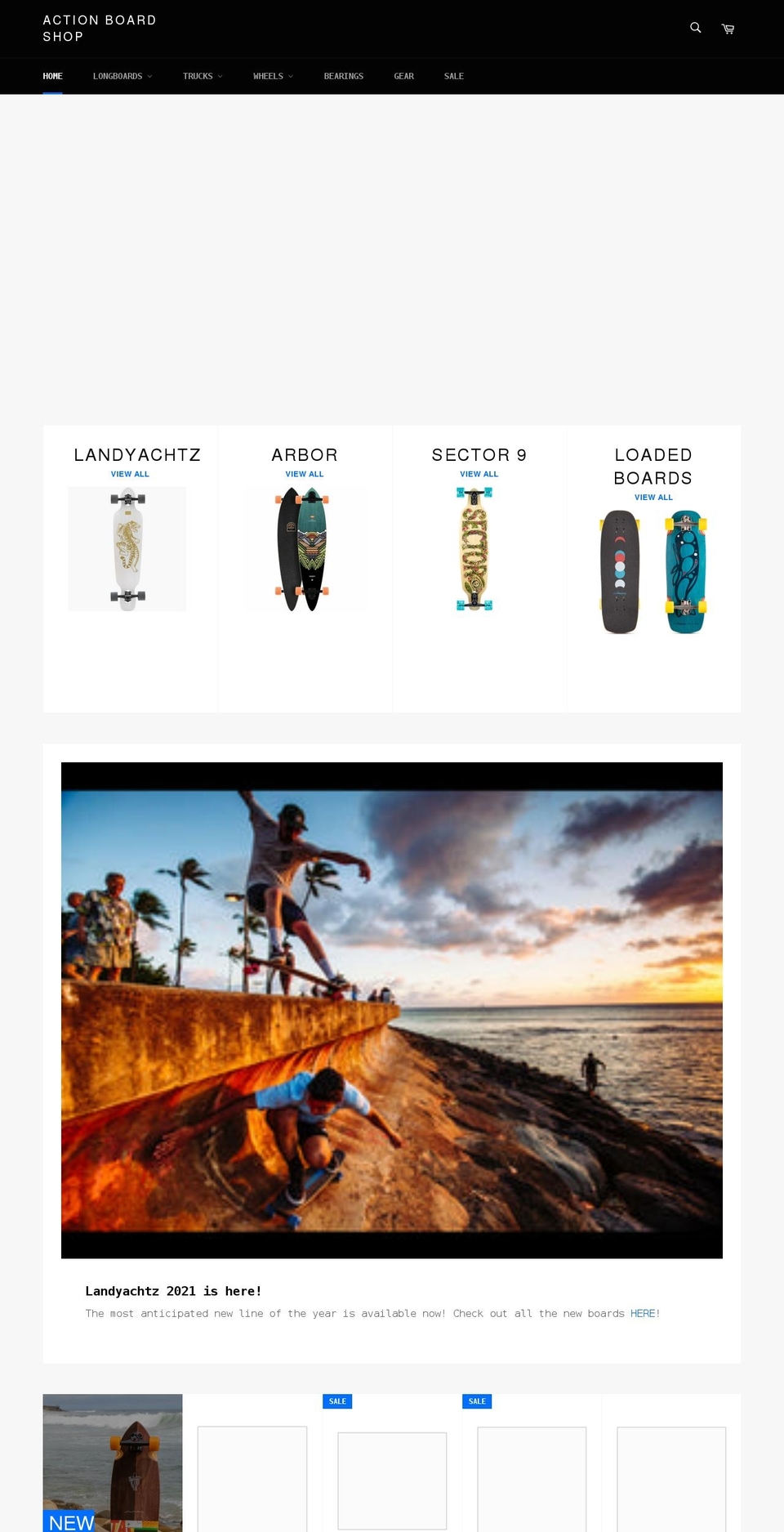 actionboardshop.com shopify website screenshot