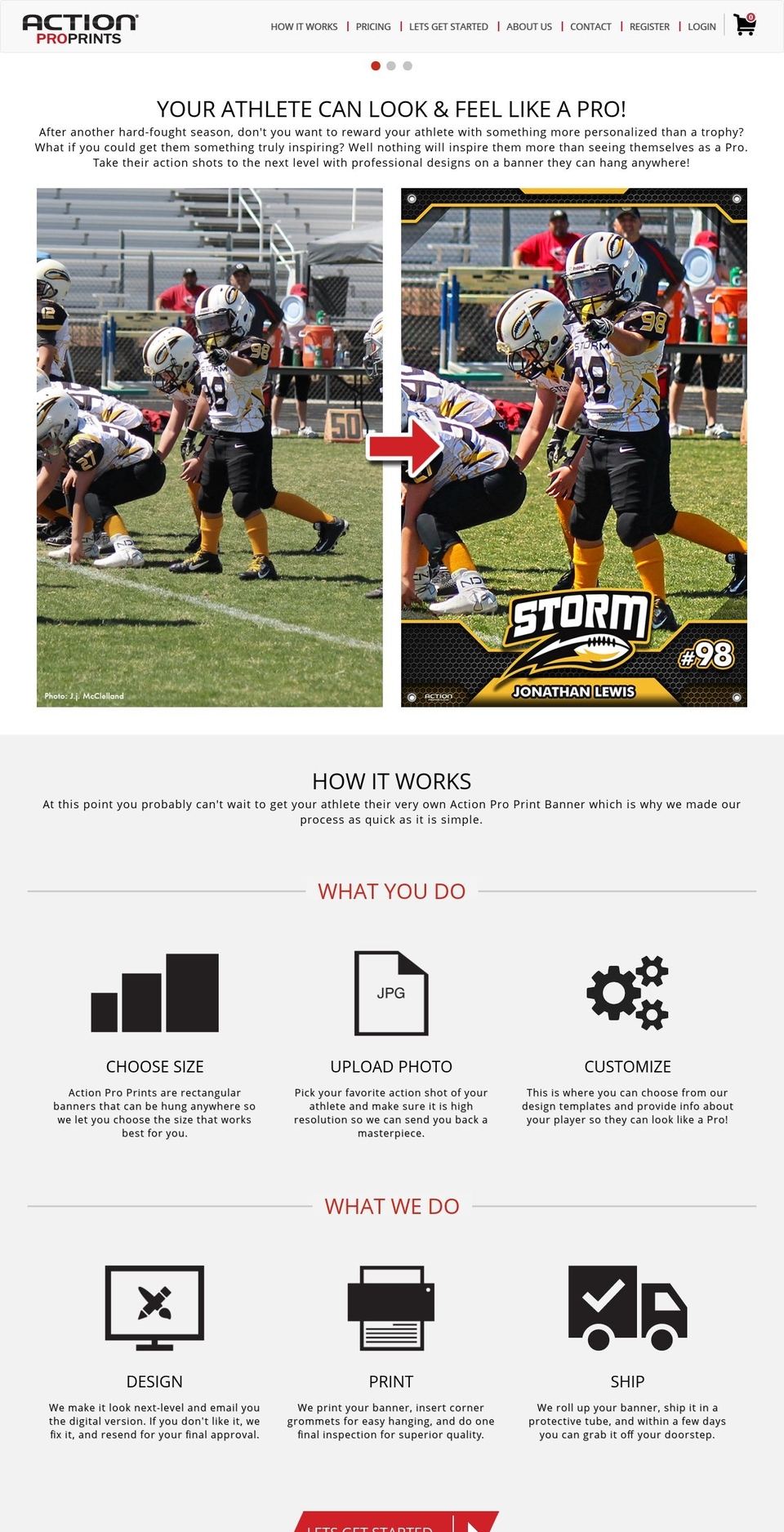 actionproprints.com shopify website screenshot