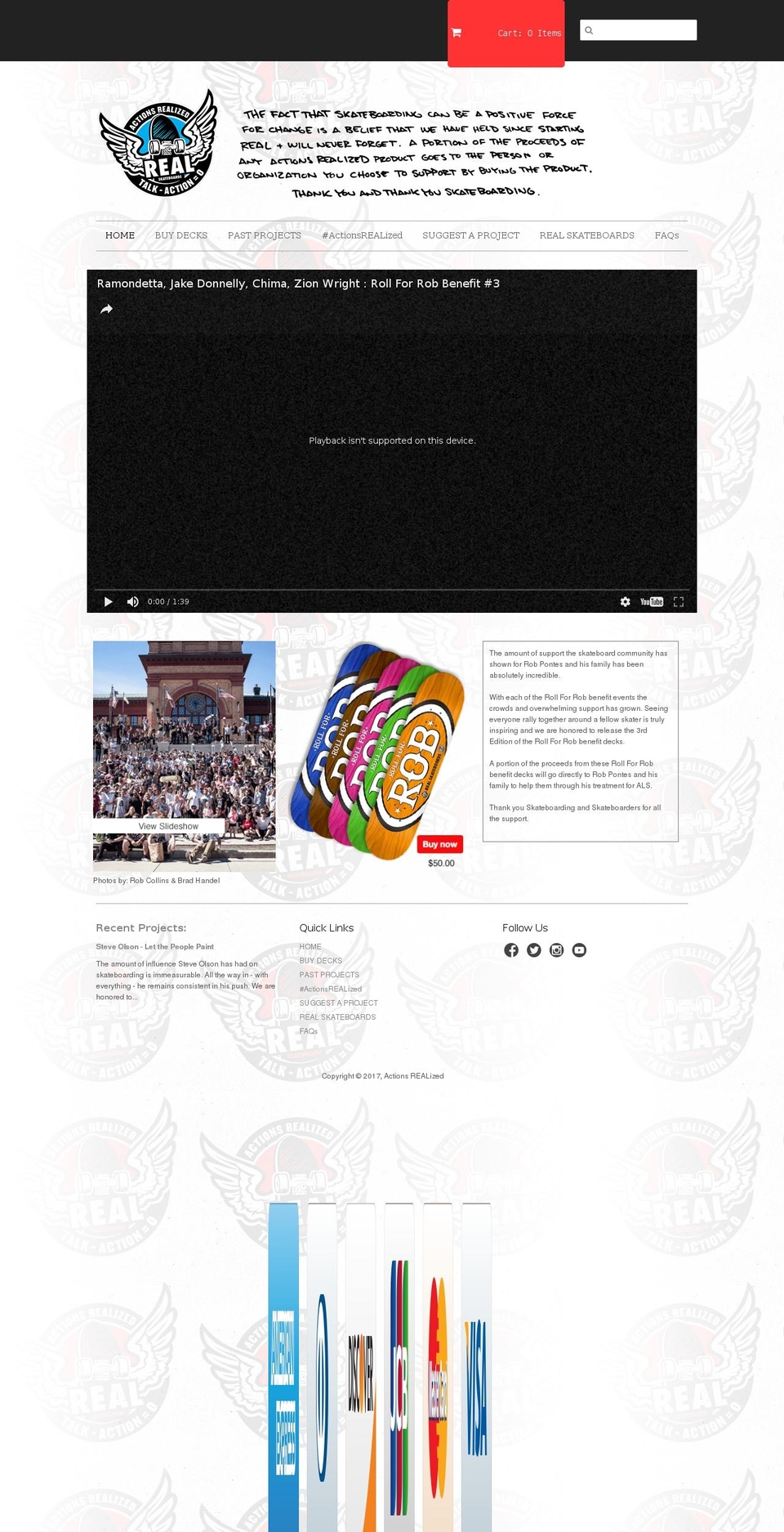 actionsrealized.com shopify website screenshot