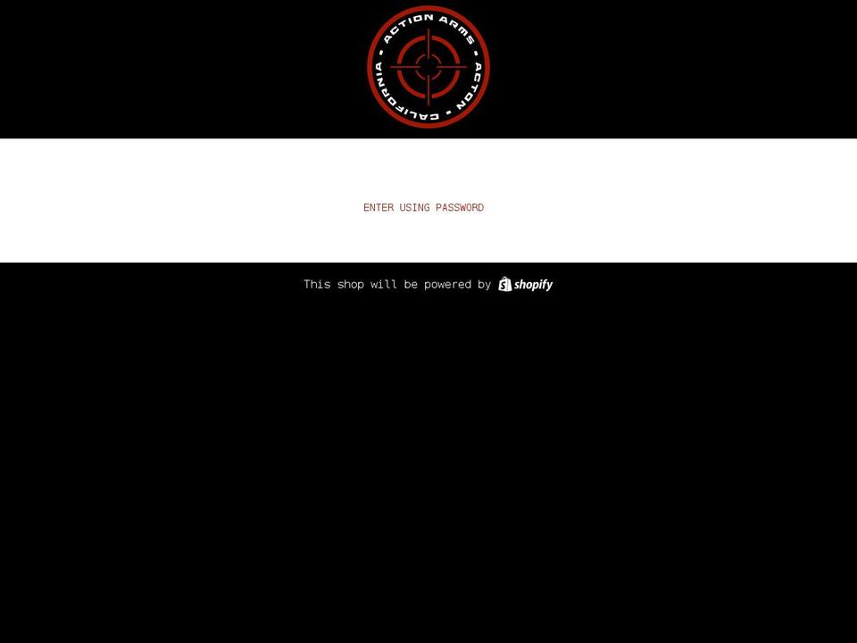 actionxarms.com shopify website screenshot