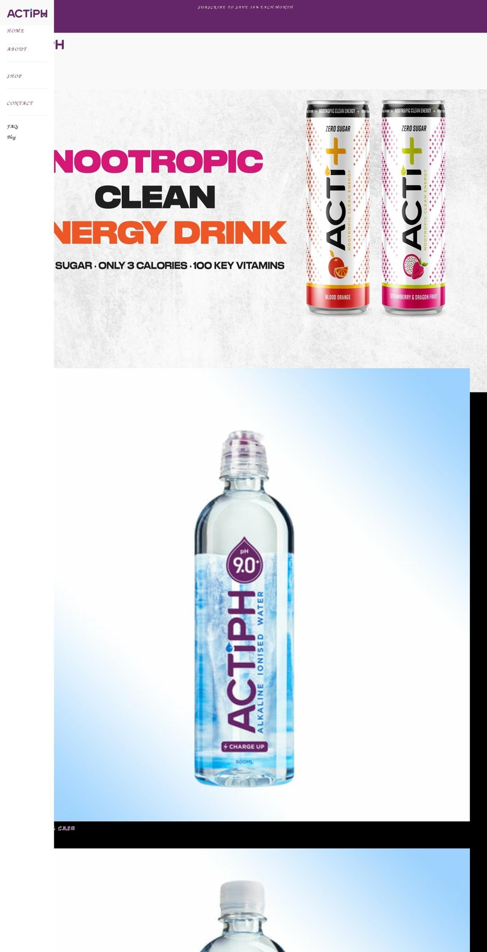 actiphwater.com shopify website screenshot