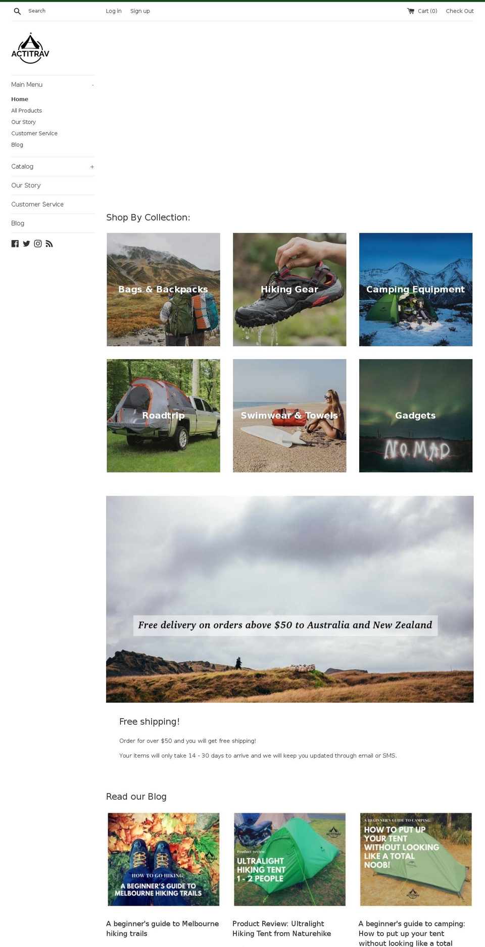 actitrav.com — Shopify storefront screenshot
