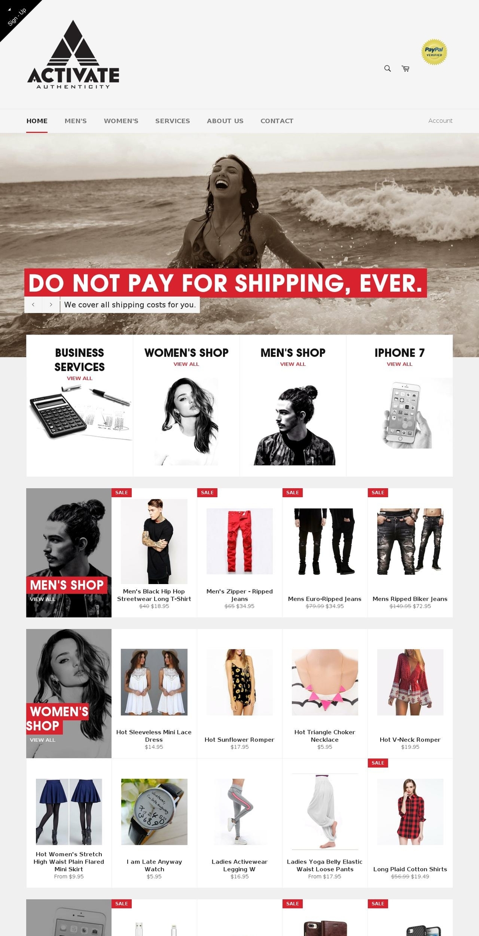 activateauthenticity.com shopify website screenshot