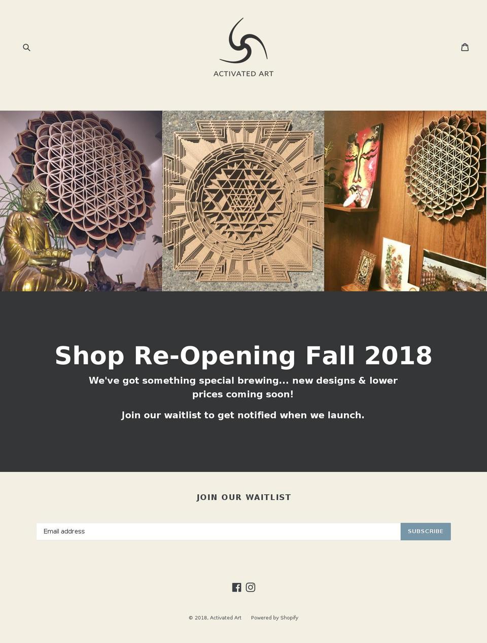 activated-art.com — Shopify storefront screenshot