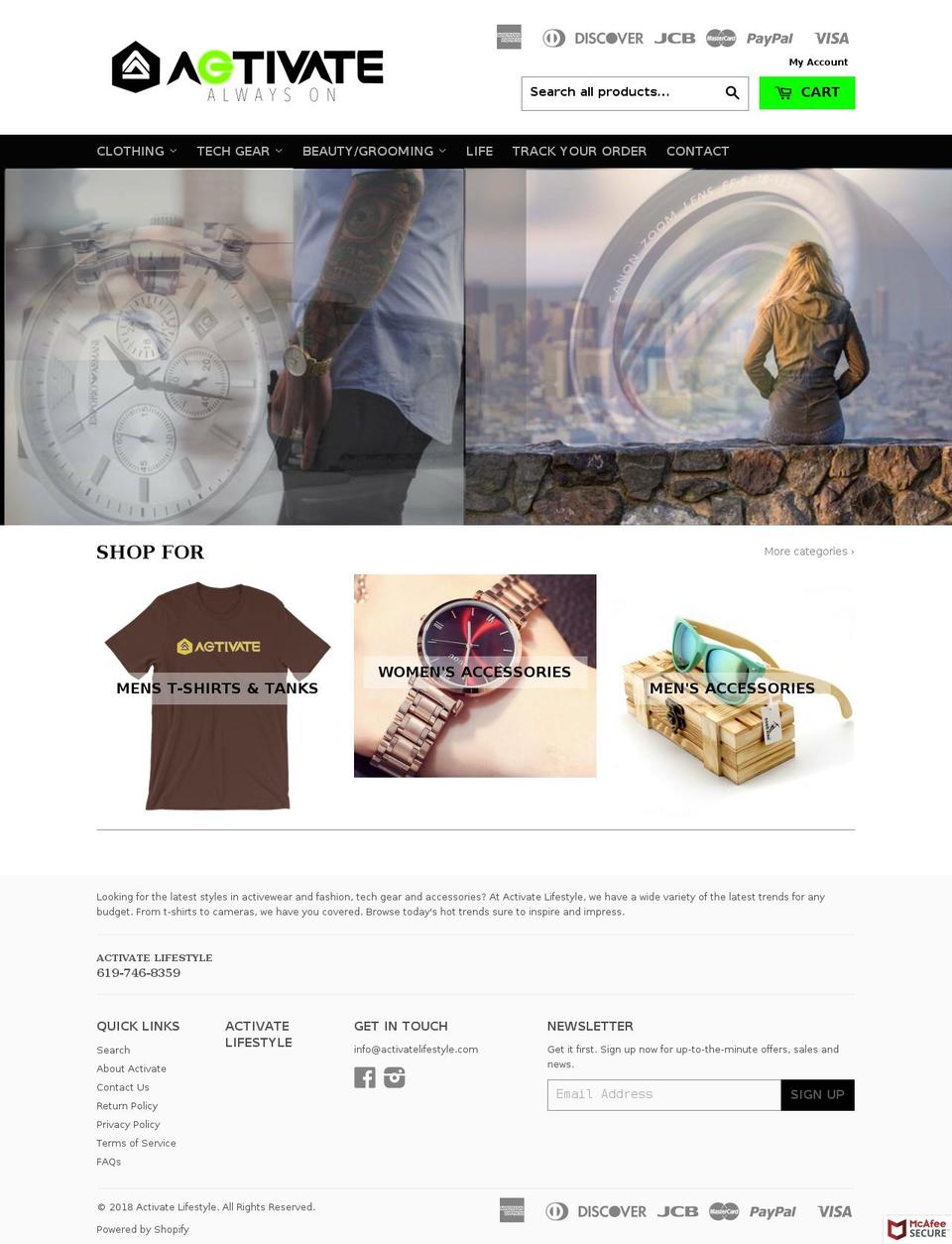 dsl-theme-5-0 Shopify theme site example activatelifestyle.com