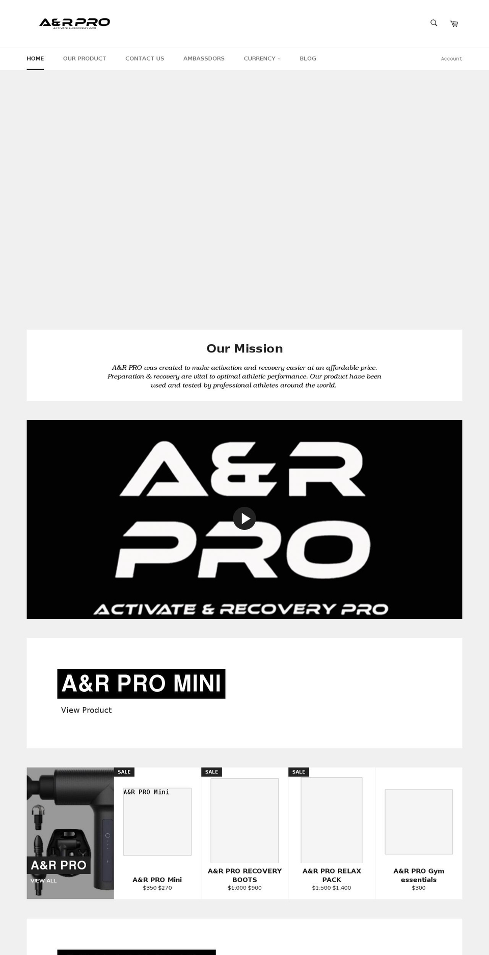 activaterecoverypro.com shopify website screenshot
