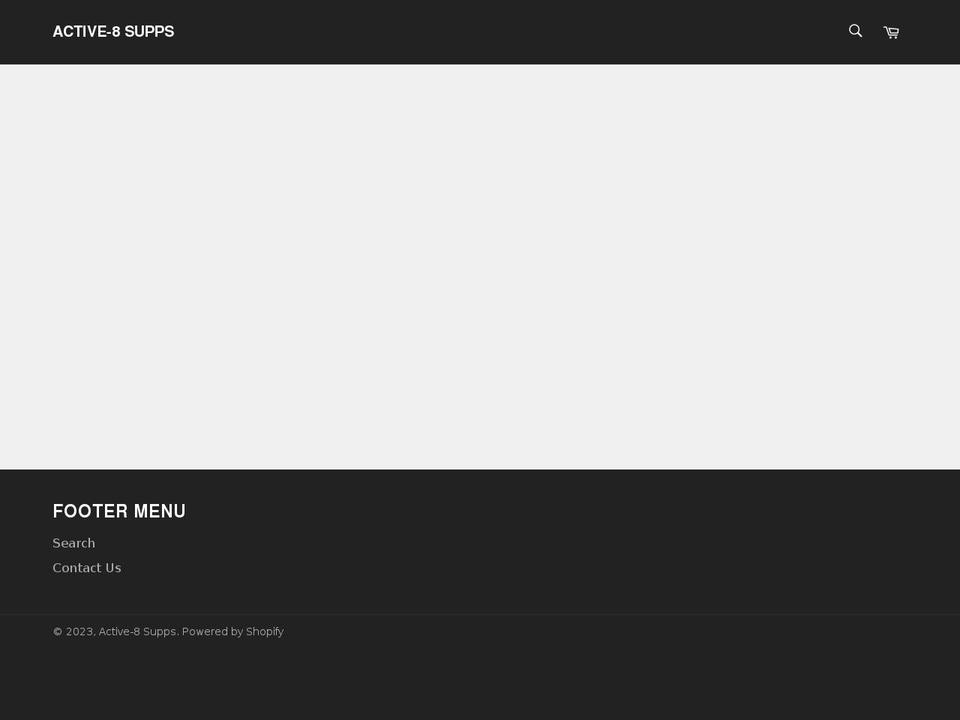 active-8supps.com shopify website screenshot