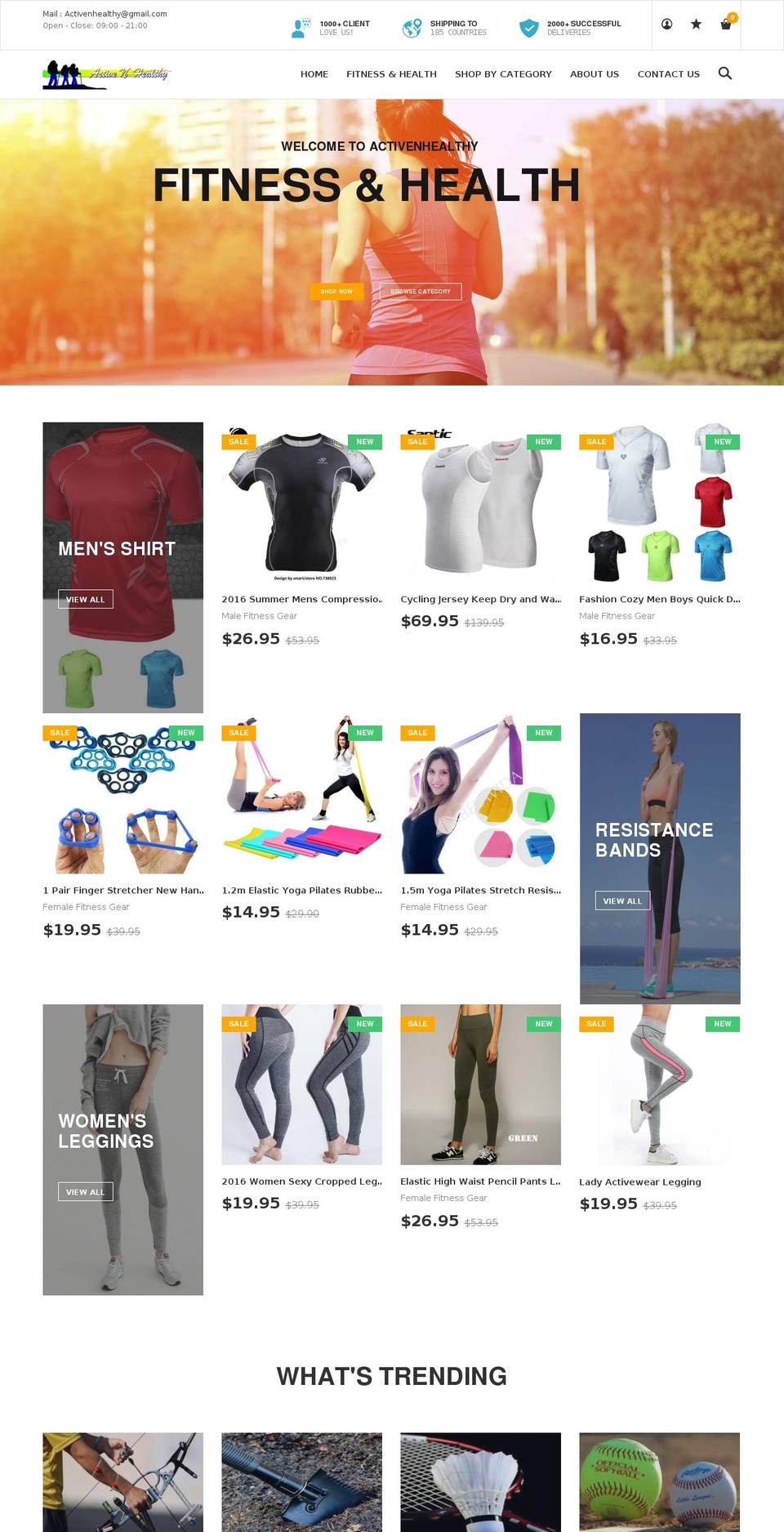 Origin Shopify theme site example active-n-healthy.com