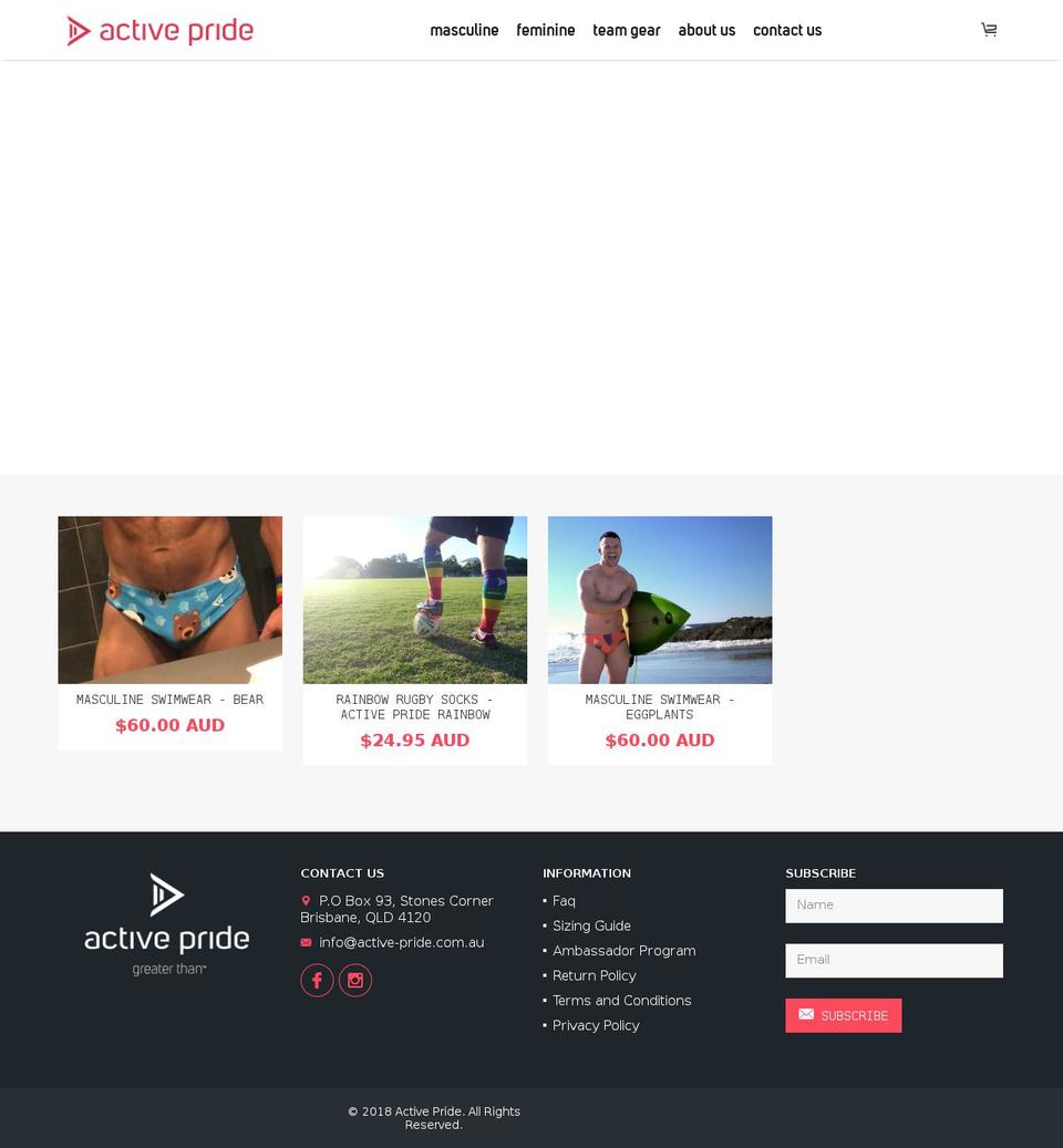 Active Pride Shopify theme site example active-pride.com