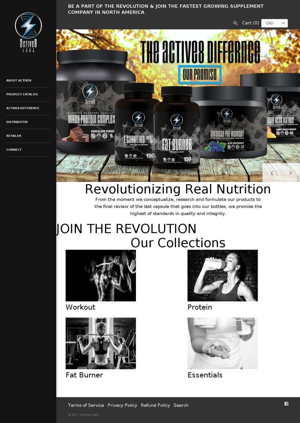 active8labs.com shopify website screenshot