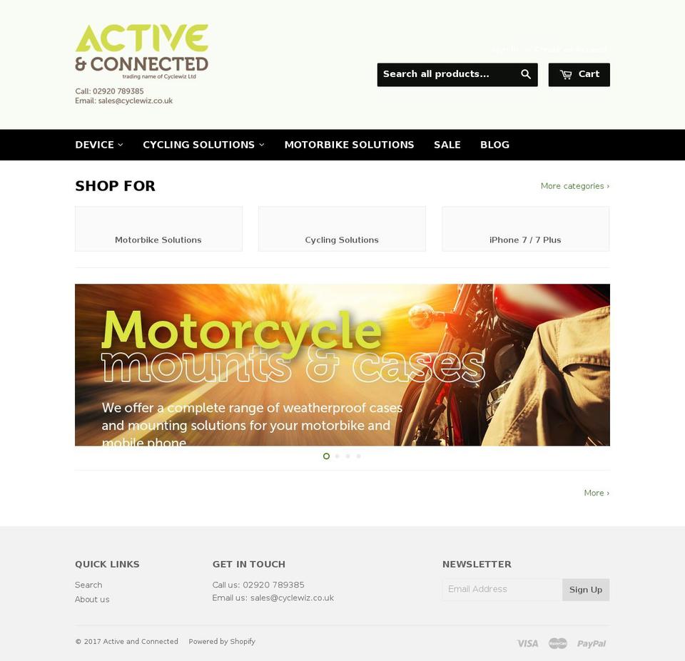 activeandconnected.com shopify website screenshot