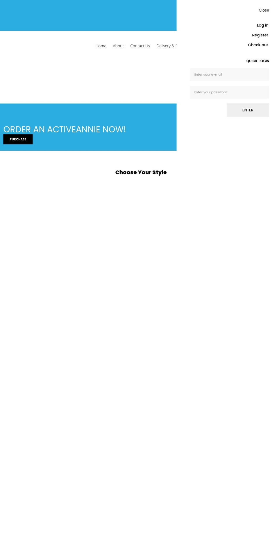 activeannie.com shopify website screenshot