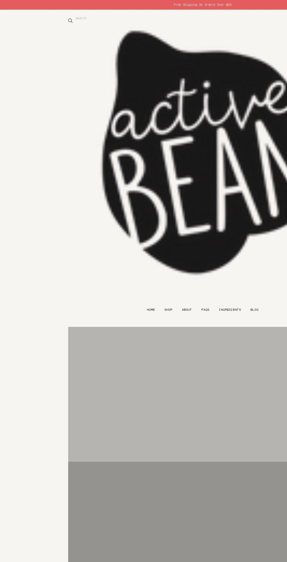 activebeanbars.com shopify website screenshot