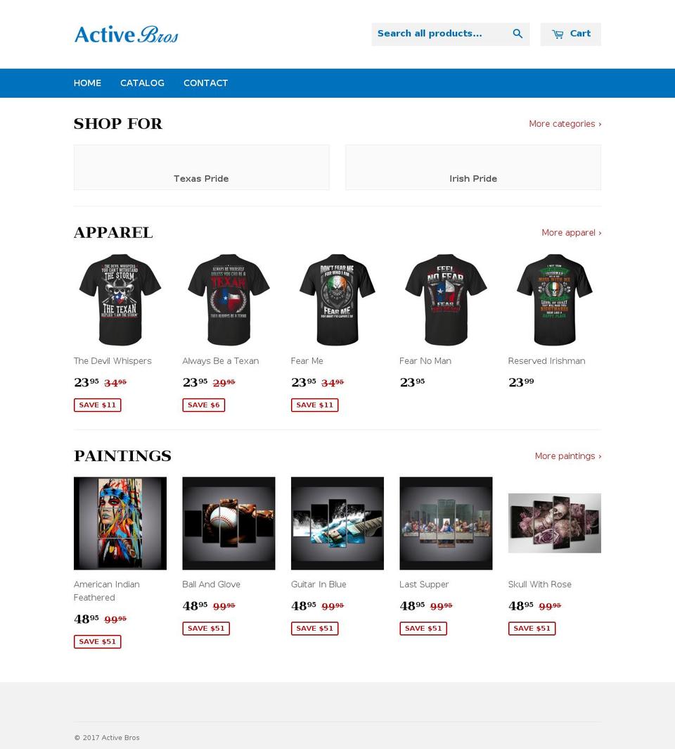 activebros.com shopify website screenshot