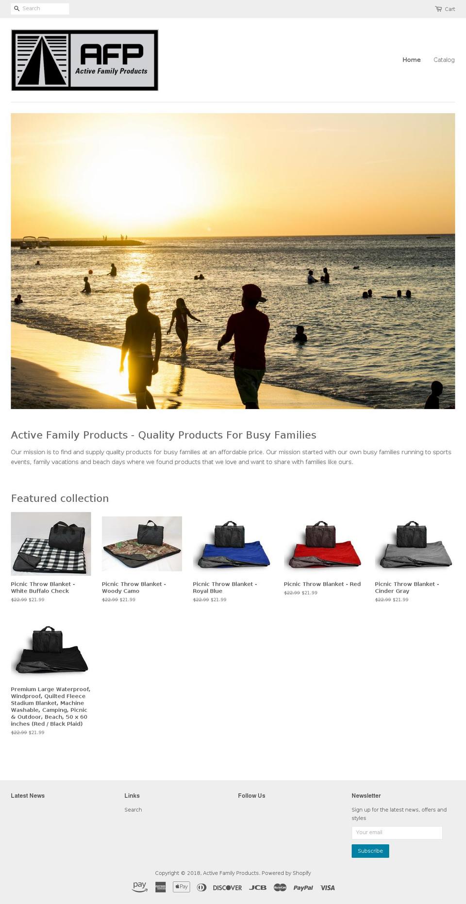activefamilyproducts.com — Shopify storefront screenshot