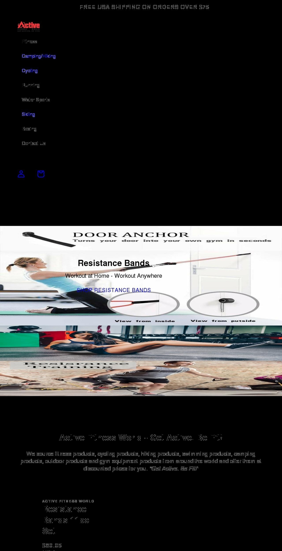 activefitnessworld.com shopify website screenshot