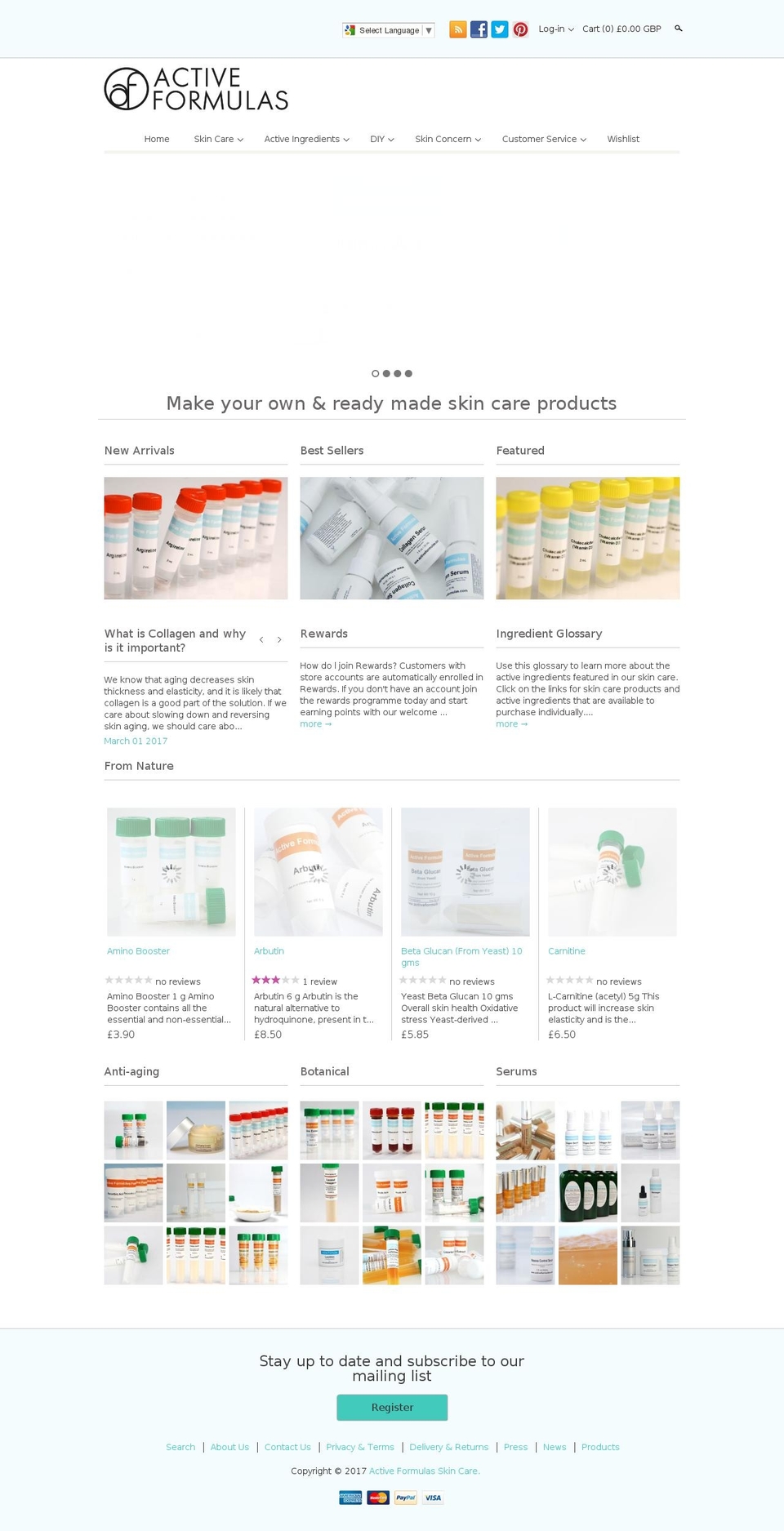 activeformulas.com shopify website screenshot